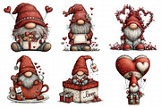Valentine Gnome Clipart, an Illustration by Daily.Designs (Thumbnail 3 of 6)