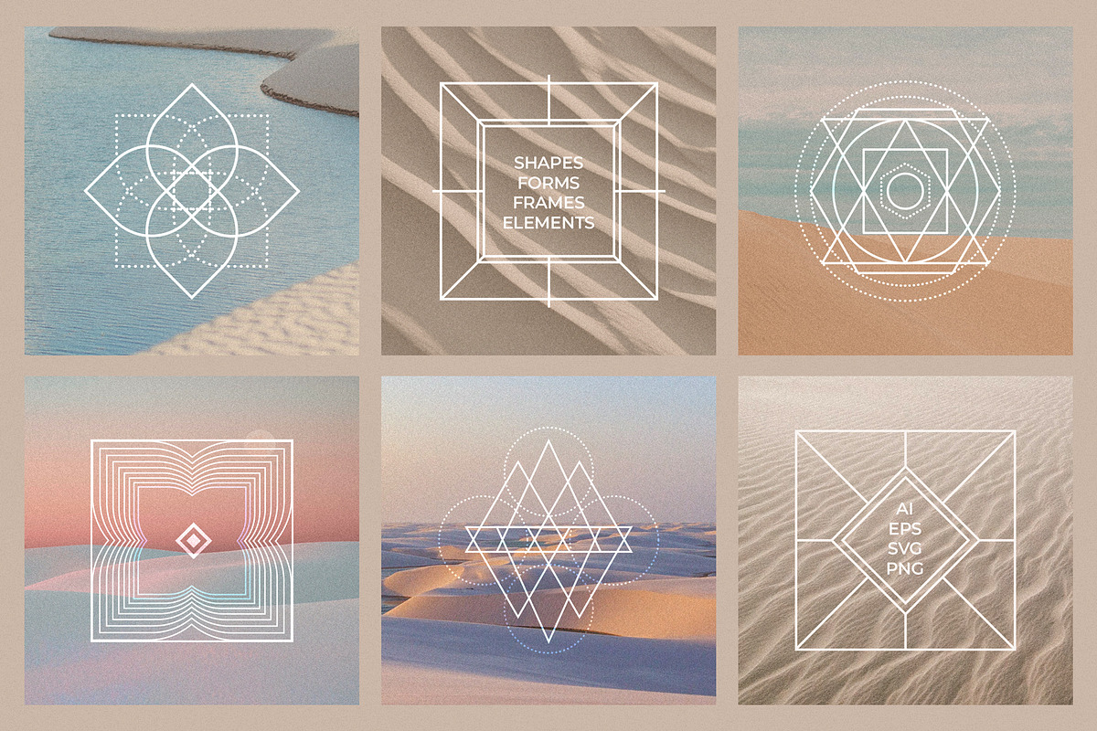 Forms, shapes vector logo elements, an Object Graphic by Olya Creative (Photo 3 of 16)