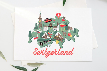 Cute Switzerland stickers & posters, an Object Illustration by Wondermilkycolor