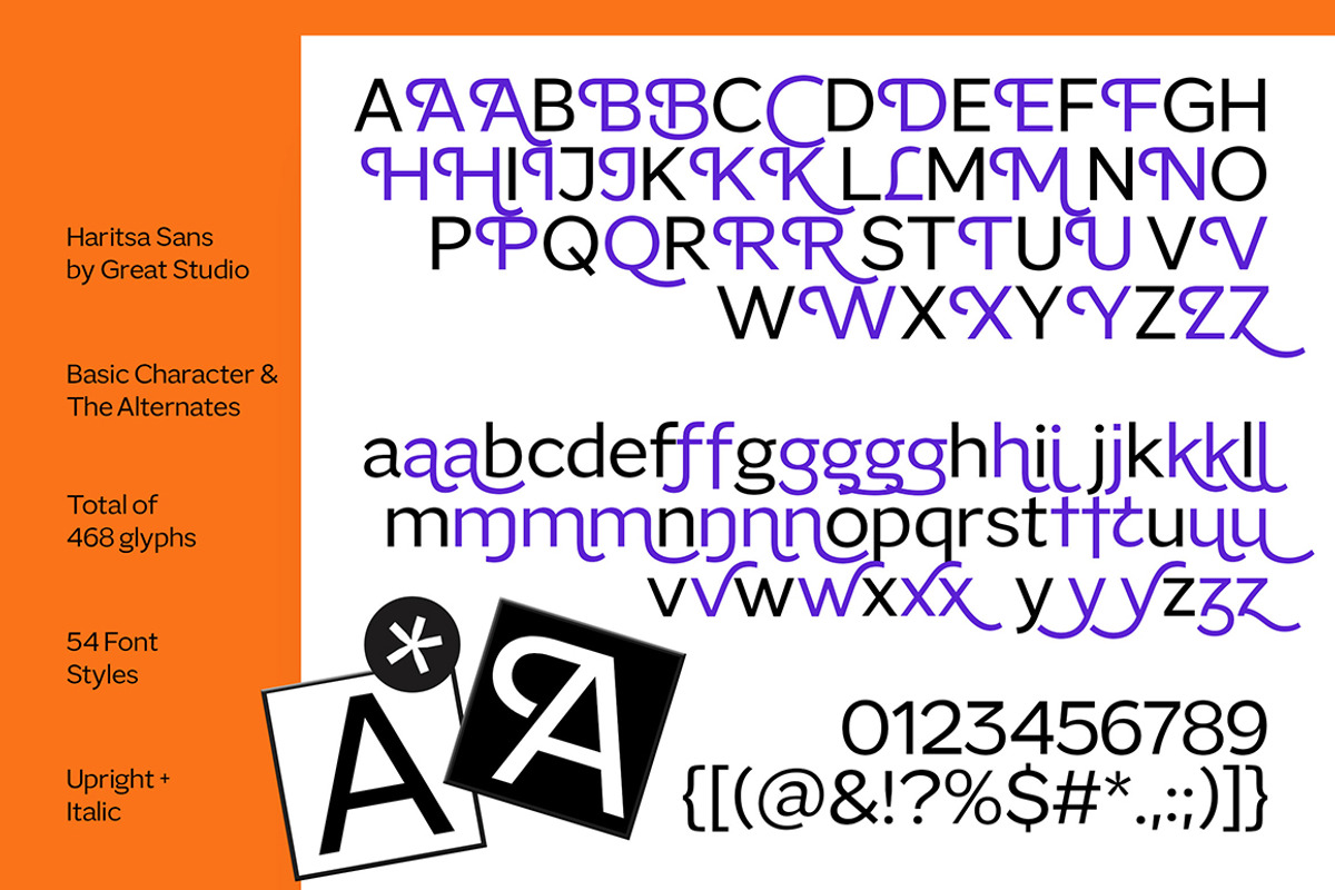 Haritsa Sans - 54 Fonts + Variable, a Sans Serif Font by Mulkan Nazir (Photo 13 of 16)