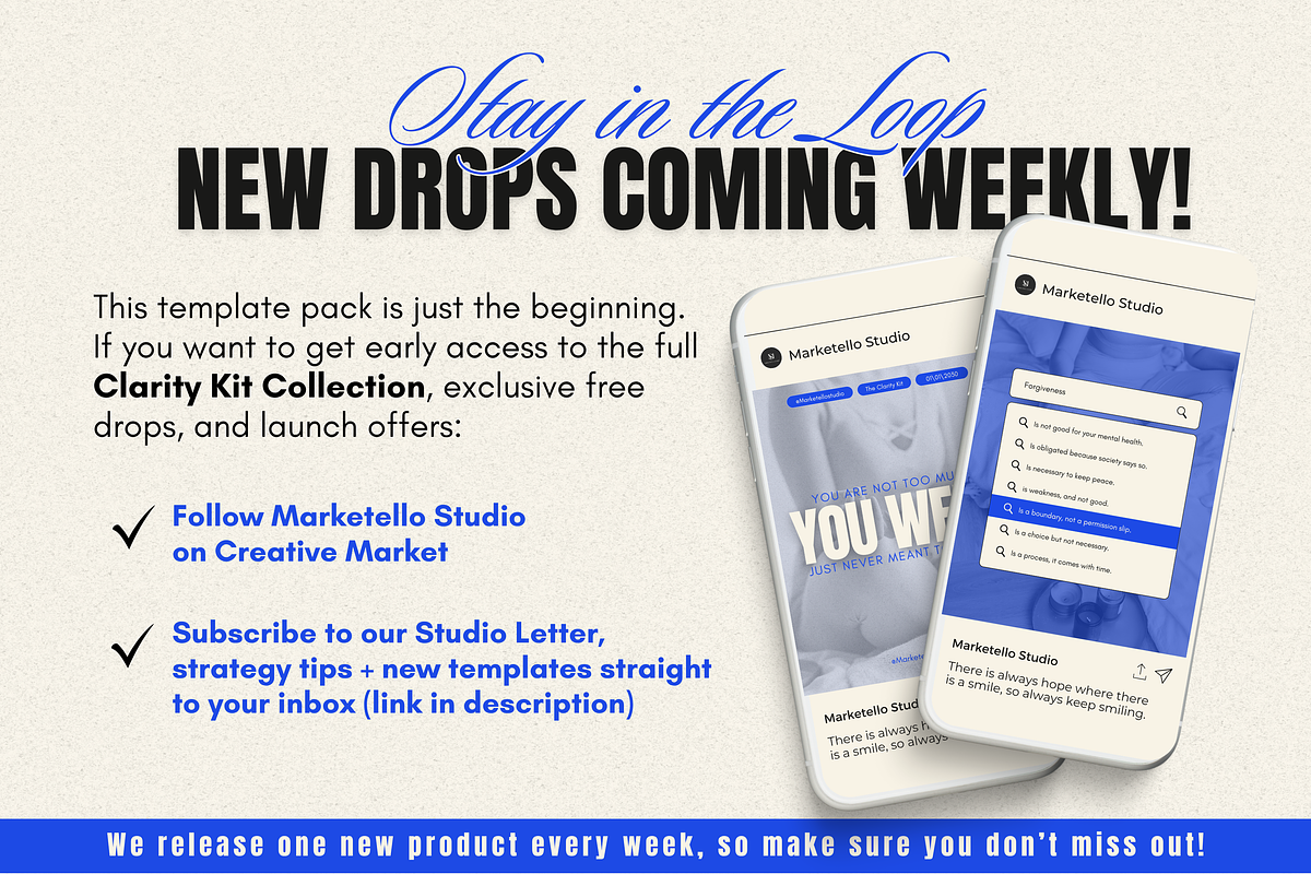 Quotes & Affirmations Canva Template, a Social Media Template by Marketello Studio (Photo 5 of 5)