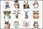 Watercolor Quirky Funny Animal, an Illustration by Sublimation Artist (Thumbnail 3 of 6)