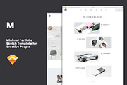 M - Minimal Portfolio Template, a Landing Page Template by bigpsfan's SHOP (Thumbnail 1 of 18)