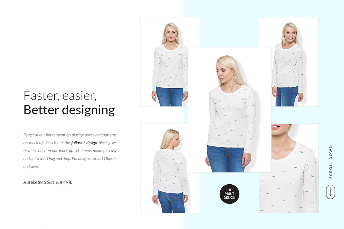 Women Longsleeve Mock-ups Set DEMO, a Books & Magazine Mockup by Apparel_Mockups (Photo 6 of 23)