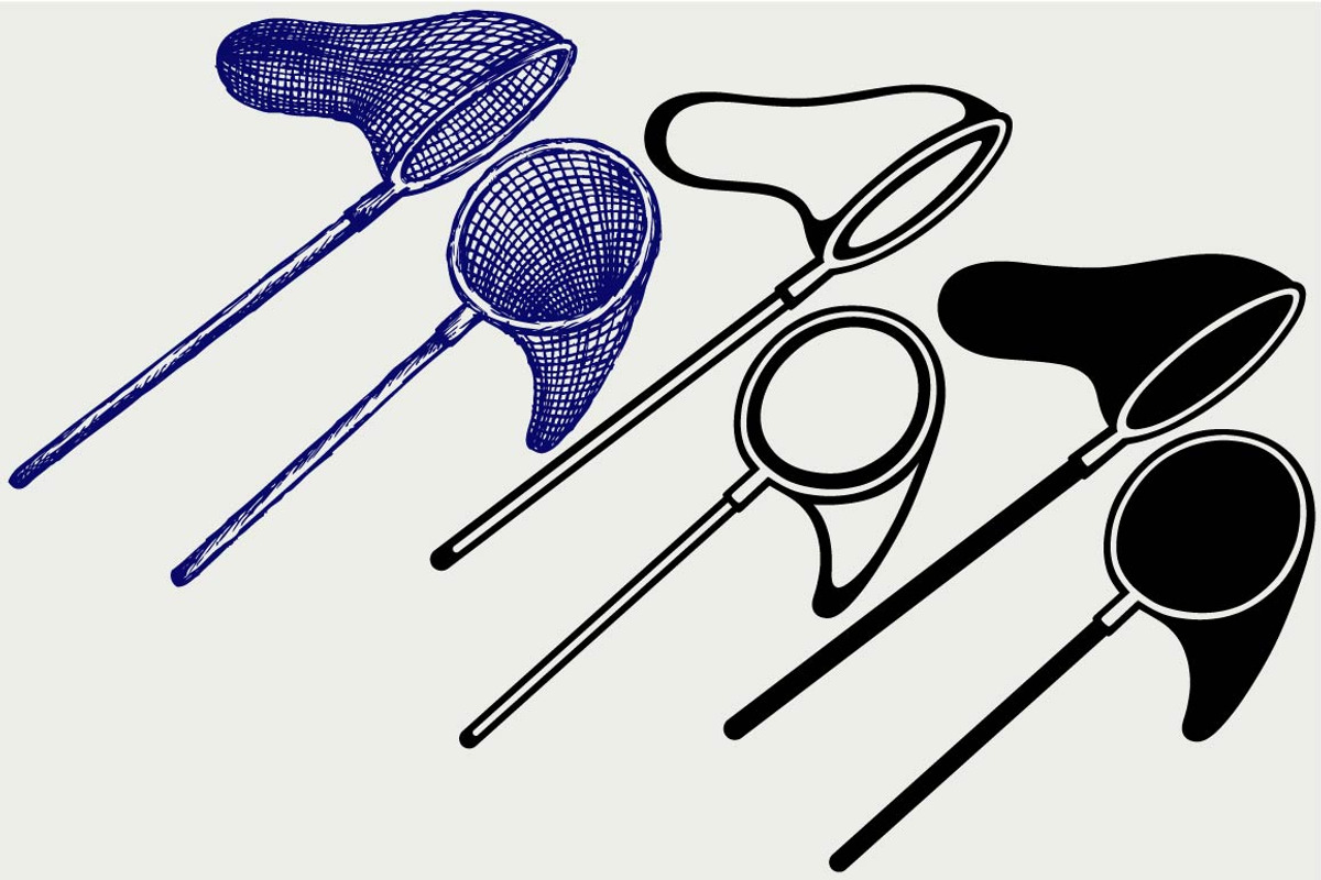 Fishing net SVG, an Outline Icon by LineworkStock