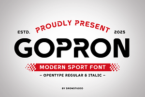 Gopron - Modern Sporty Font