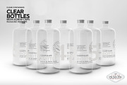 Clear Bottles with Screw Caps Mockup, a Packaging Mockup by INCDesign (Thumbnail 9 of 10)