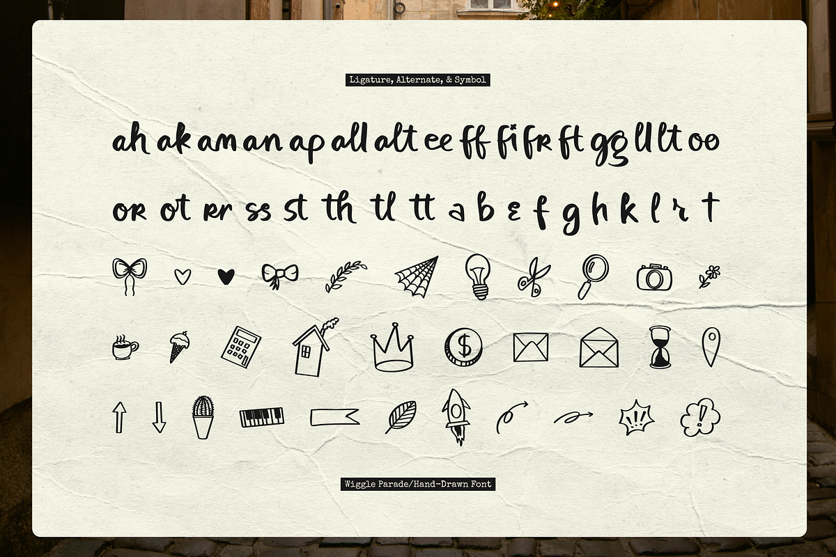 Wiggle Parade | Hand Drawn Playful, a Handwritten Font by gracetype_studio (Photo 11 of 12)