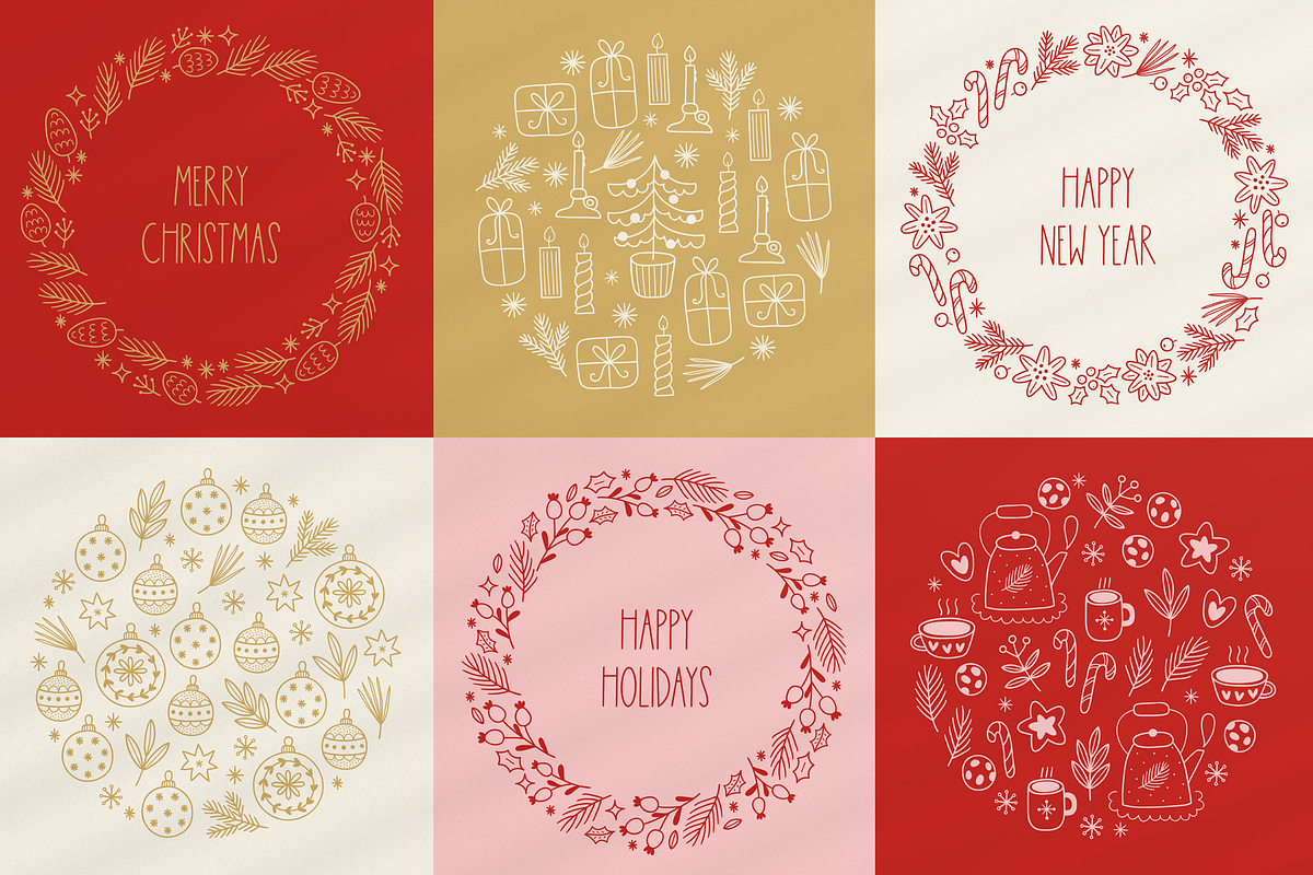 Hand Drawn Christmas Kit, a Seasonal Illustration by miumiu (Photo 11 of 15)
