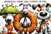 Whimsical Funny Dog Clipart, an Illustration by Libby Wishes (Thumbnail 1 of 7)