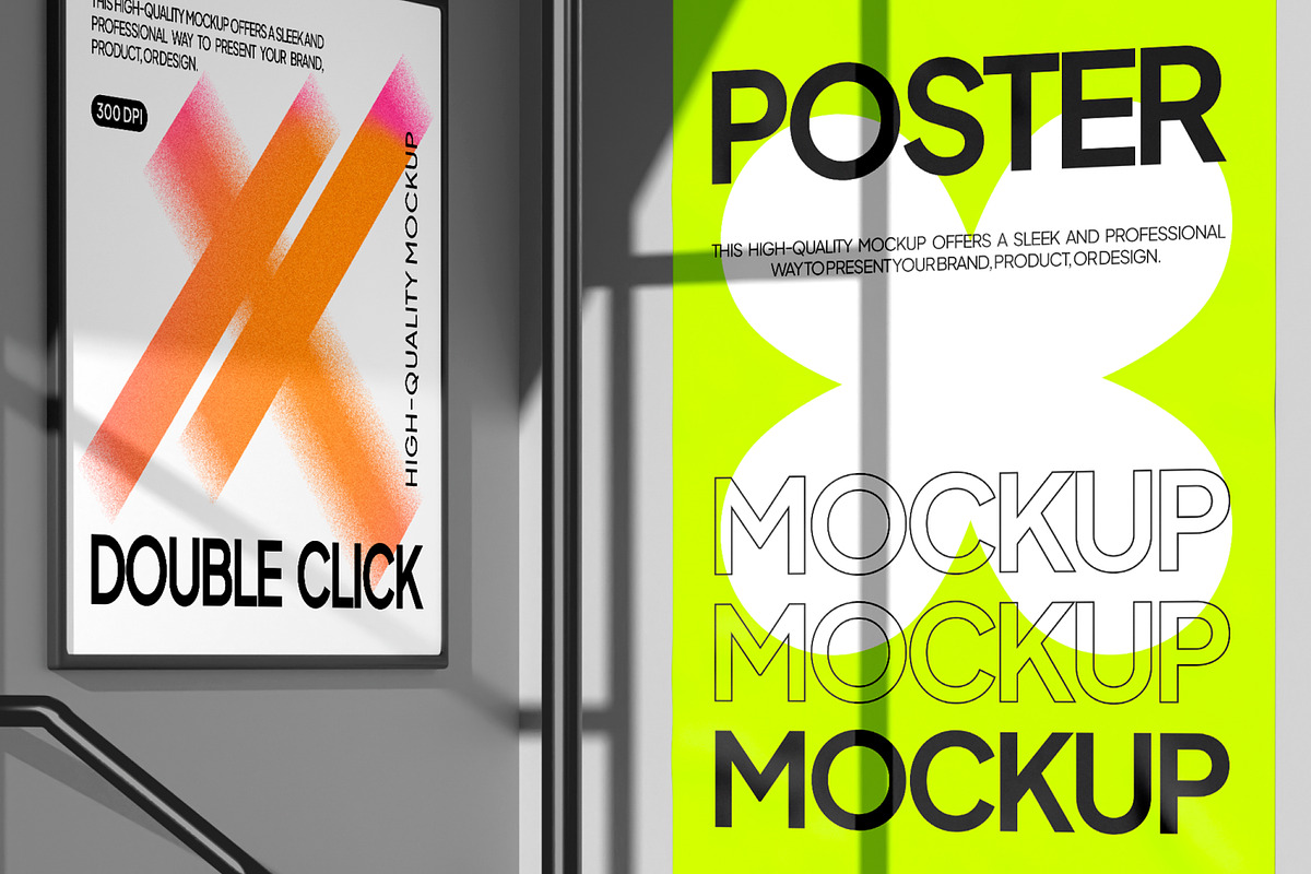 Poster Mockup, an Advertising Mockup by Permadi Creative