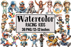 Racing Kids, an Illustration by Design Market