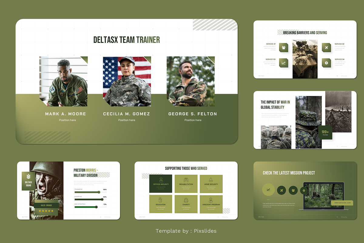 Military & Army PowerPoint, a Presentation Template by Pixslides (Photo 4 of 7)