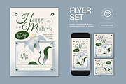 Blue Vintage Aesthetic Mother's Day, a Flyer Template by graphicook (Thumbnail 1 of 3)