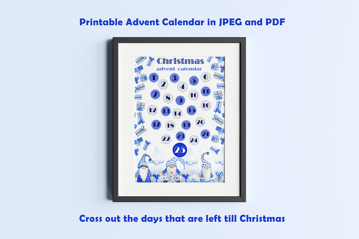 Blue Gnome Christmas Collection, a Pattern Graphic by Lagmar Design (Photo 10 of 11)