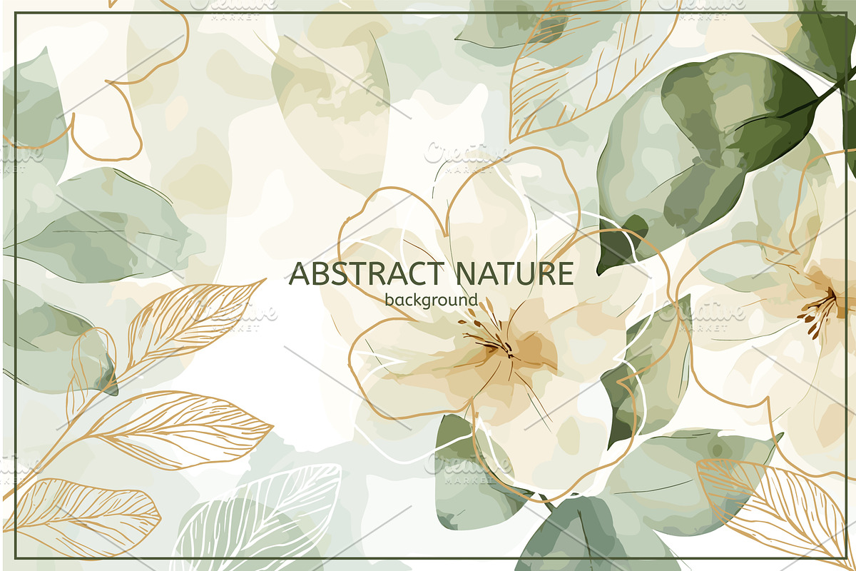 Abstract nature aquarelle background, an Illustration by Valerie Bodnar