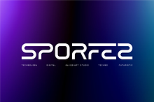 Sporfez - Futuristic Techno Font