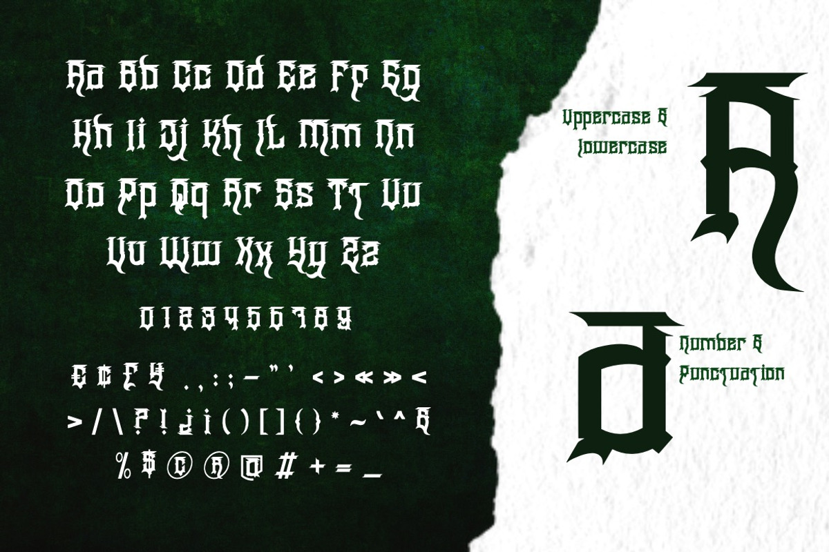 Wangor Asfrac - Modern Blackletter, a Blackletter Font by Dhabee (Photo 7 of 15)