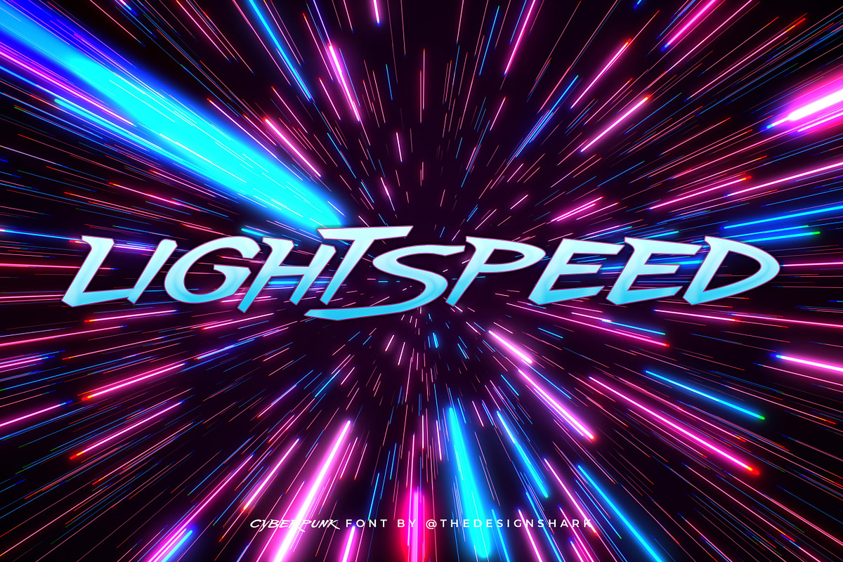 Cyberpunk Typeface, a Font by thedesignshark (Photo 2 of 9)