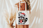 Christmas Raccoon Snacks Quote PNG, an Illustration by Daily.Designs (Thumbnail 3 of 5)