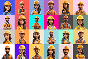 125 Animoji - Builder People, a Characters & Person 3D Model by Digital Blood (Thumbnail 6 of 9)