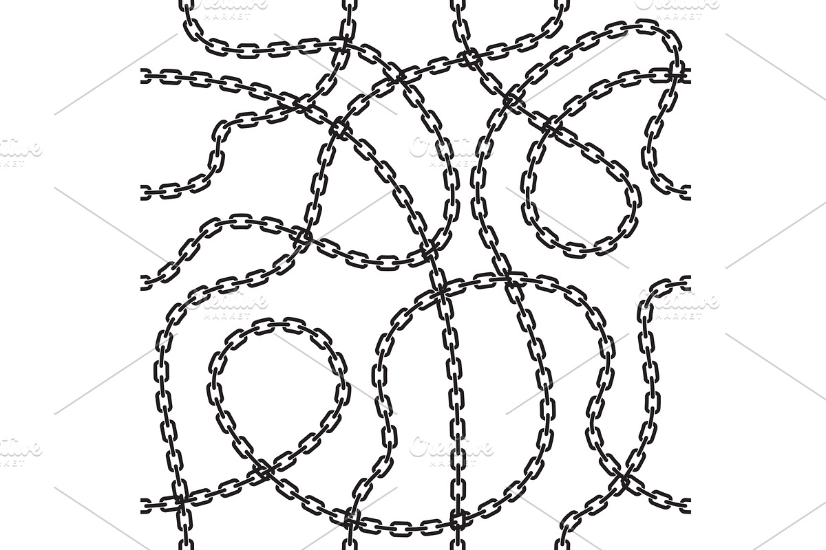 Seamless pattern chains. Jewelry, a Texture Illustration by YummyBuum