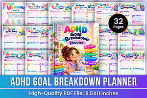 ADHD Goal Breakdown Planner | Goal