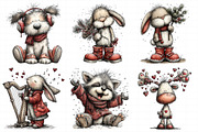 Whimsical Winter Animals Clipart Png, an Illustration by Daily.Designs (Thumbnail 7 of 8)
