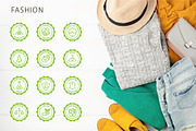 Eco, bio and quality green stamps, an Outline Icon by RevolutionizZed (Thumbnail 6 of 11)