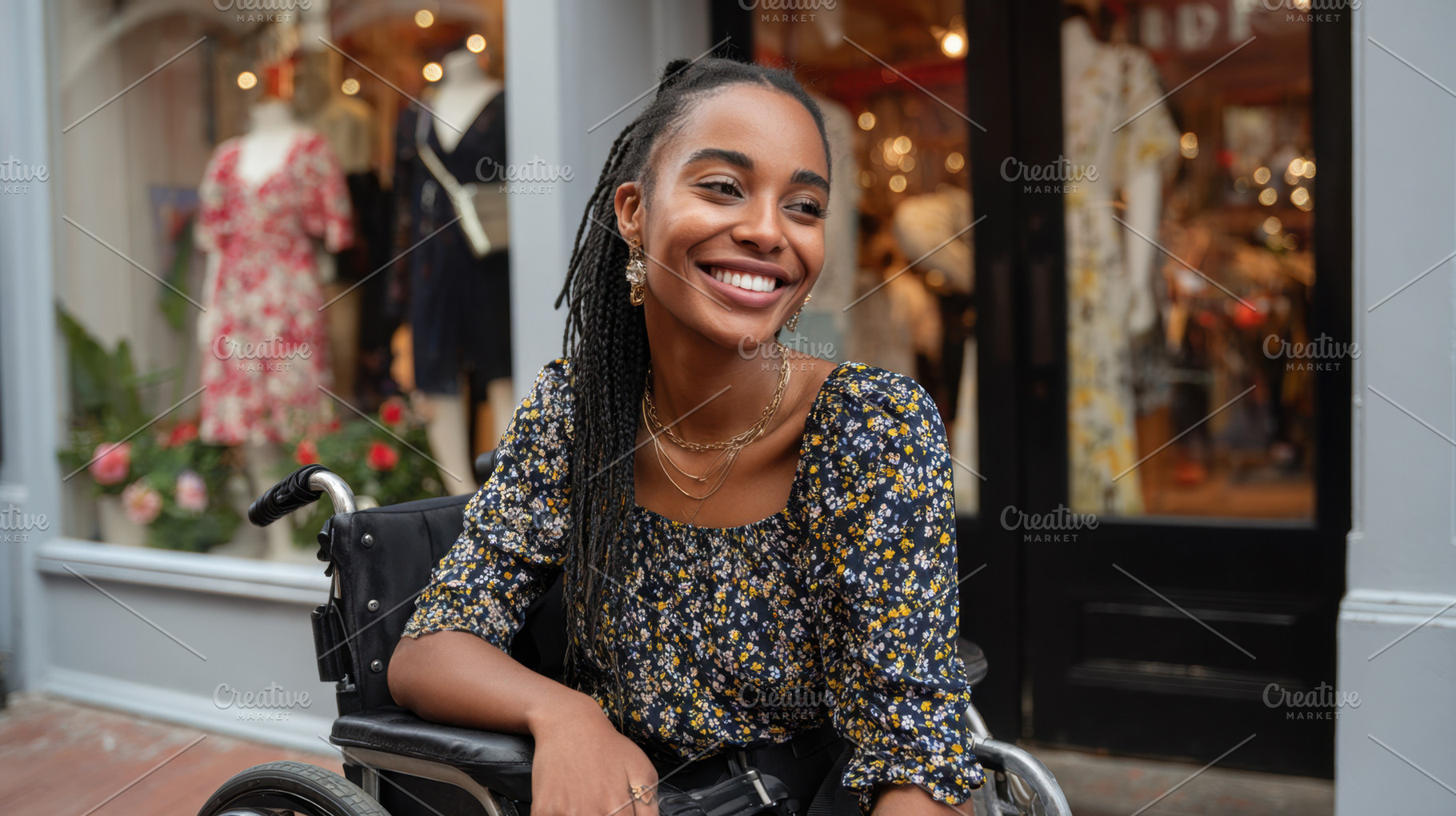 Smiling woman in wheelchair, a Photo by Beautiful things