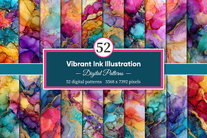 Vibrant Ink Illustration, a Decorative Illustration by Housui Patterns