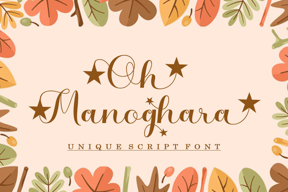 Oh Magnohara Script, a Script Font by Bosstype Studio (Photo 1 of 8)