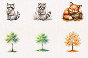 Woodland Clipart – Big Bundle, a Seasonal Illustration by CreationArt (Thumbnail 2 of 7)