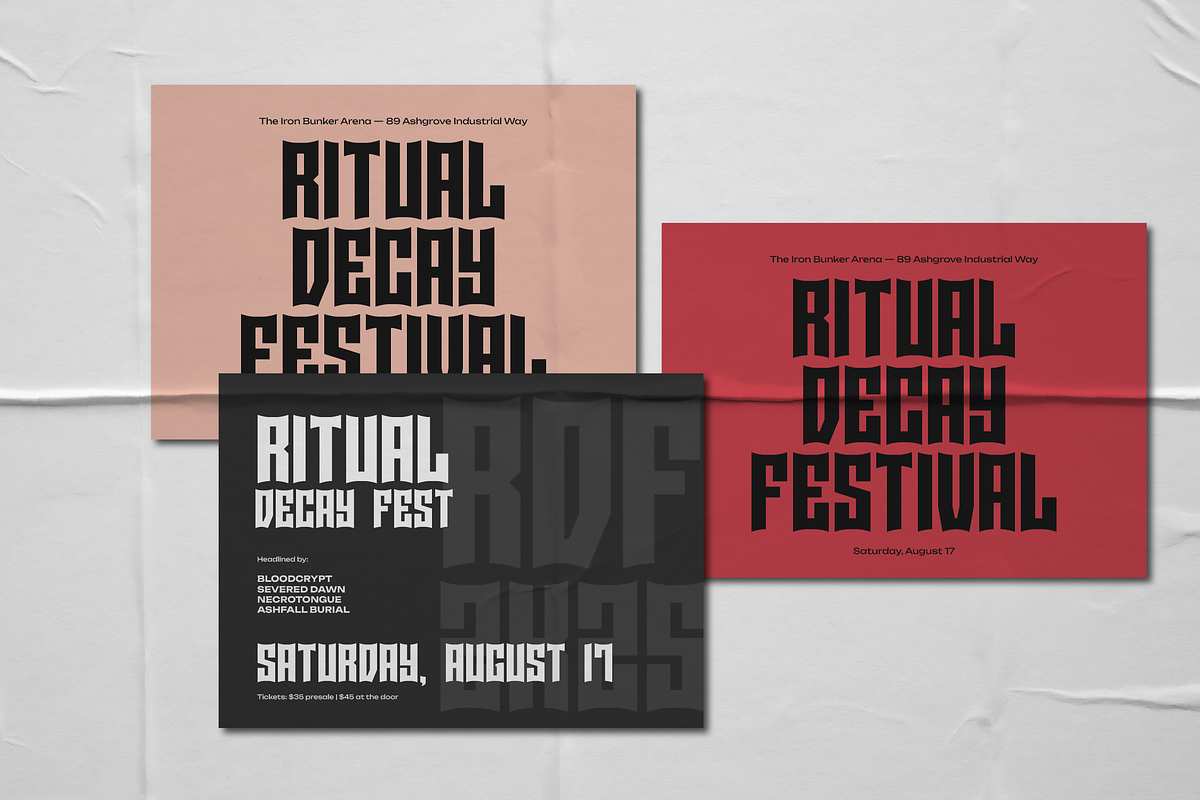 Core Raptor | Display Gothic Font, a Blackletter Font by gracetype_studio (Photo 5 of 12)
