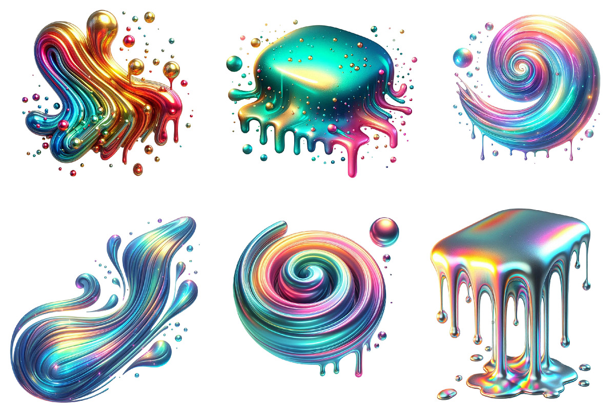 Holographic Drip Clipart, an Illustration by Designworld (Photo 4 of 5)