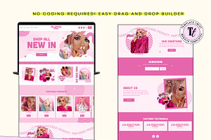 Bright Pink Squarespace Template