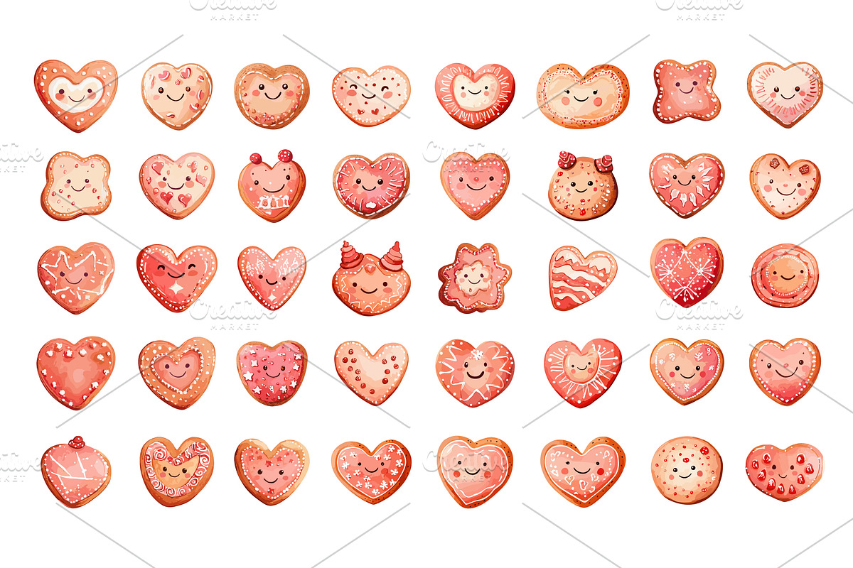 Cartoon gingerbread cookies. Funny, an Object Illustration by Stock-Smart-Start