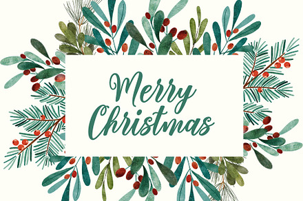 Green Christmas wishing card design