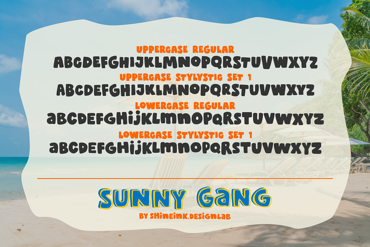 Sunny Gang - Quirky Typeface, a Handwritten Font by shineink.designlab (Photo 9 of 10)