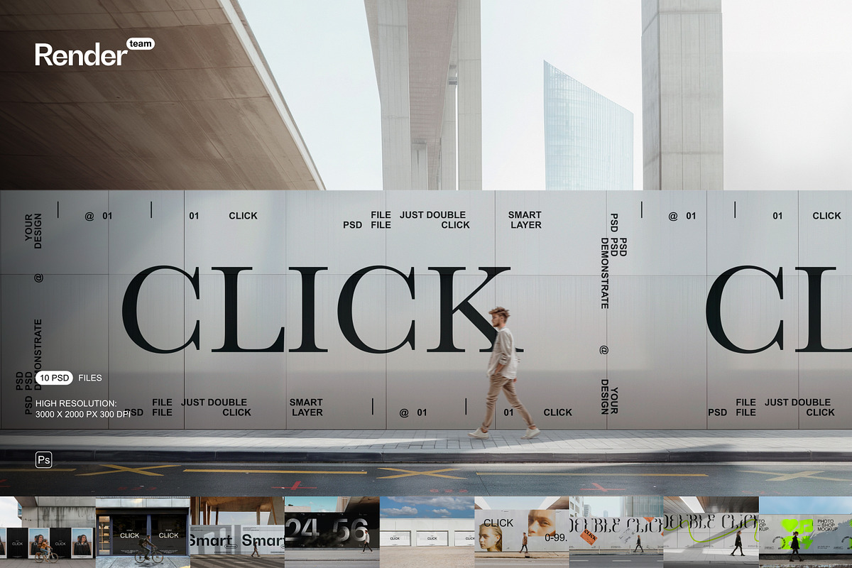Poster and Billboard Mockup Set, an Advertising Mockup by Renderteam (Photo 1 of 12)