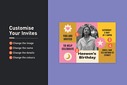 Haewon Birthday Invitation, an Invitation Template by Mountain Folk Creative (Thumbnail 4 of 8)