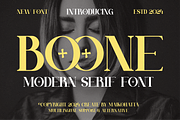 Boone - Modern Serif Font, a Serif Font by MaikoHatta (Thumbnail 1 of 6)