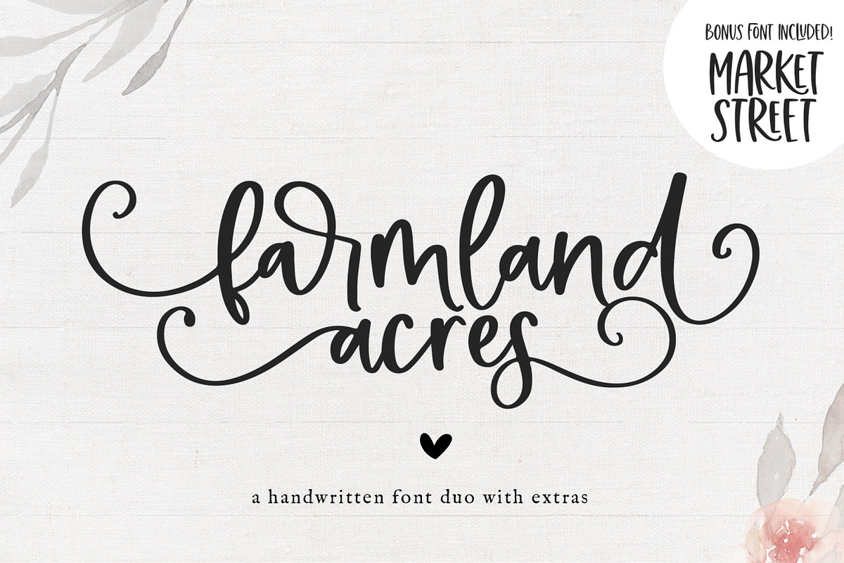 Farmland Acres | Script Font Duo