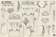 Spring flowers line art + Procreate, a Decorative Illustration by Skliarova (Thumbnail 3 of 4)