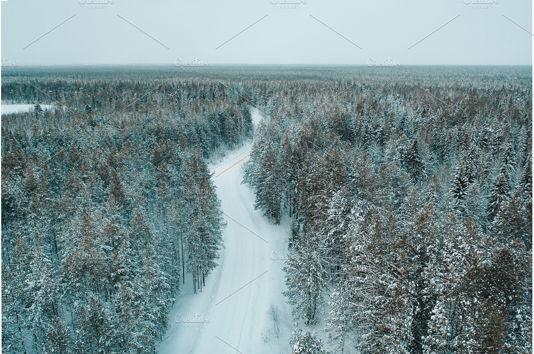 Aerial drone view of snowy winter, a Transportation Photo by Fascinadora