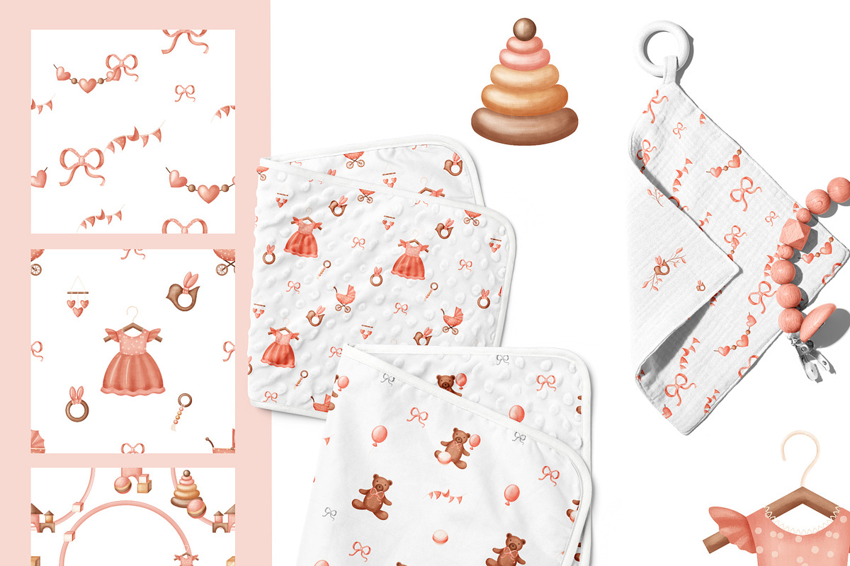 NEWBORN baby illustration & patterns, an Animal Illustration by Linerisyart (Photo 10 of 16)