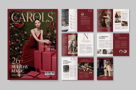 Christmas Magazine Template, a Magazine Template by BrandPacks