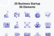 Modern Business Startup 3D Icon Pack, a 3D by graficonstuff (Thumbnail 2 of 4)