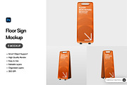 Floor Sign Mockup, a Product Mockup by SLAB! Design (Thumbnail 1 of 8)