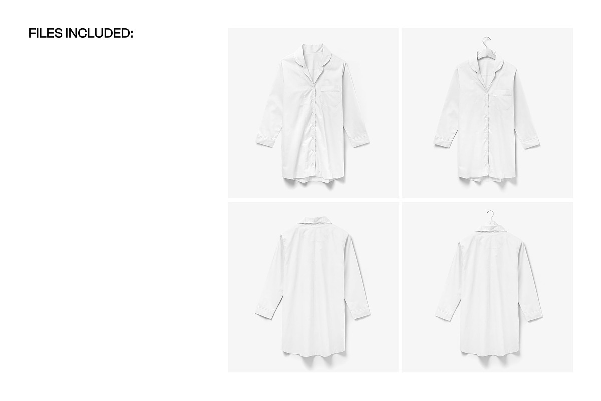 Nightdress Mockup Set, a Shirt Mockup by creatsy5 (Photo 2 of 10)